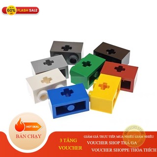 Combo 5 gạch 1x2 có lỗ vuông xuyên giữa Part 32064