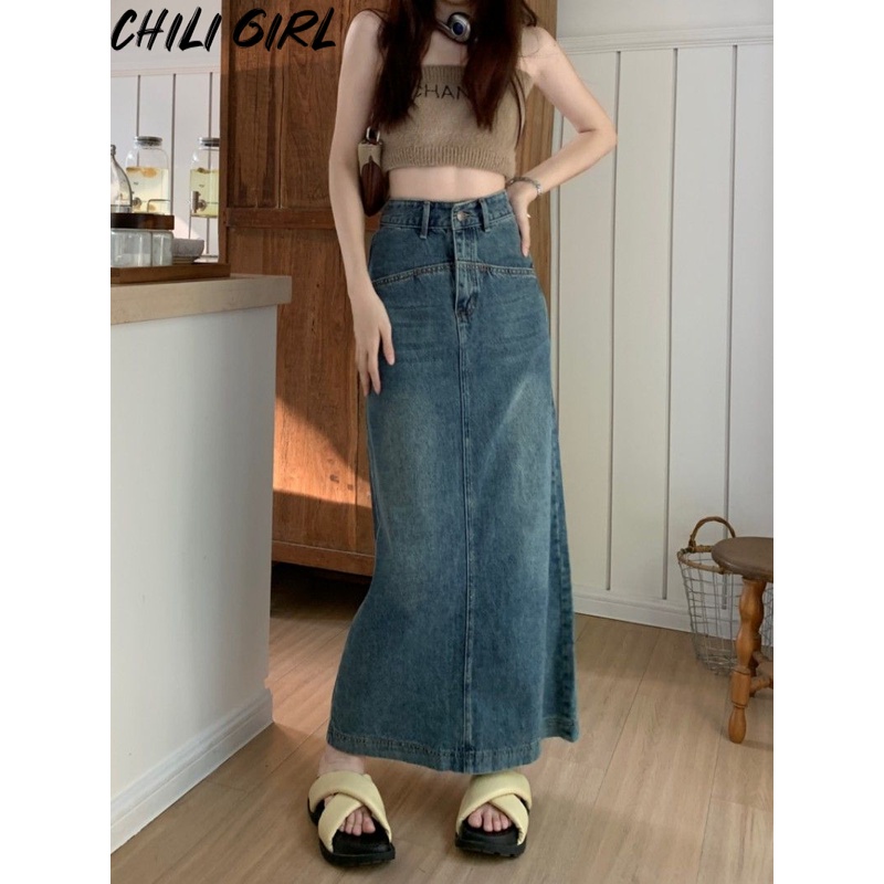 CHILI GIRL váy Chân váy thời trang váy nữ Durable trendy Phong cách INS WWY23A0BHN 42Z231016
