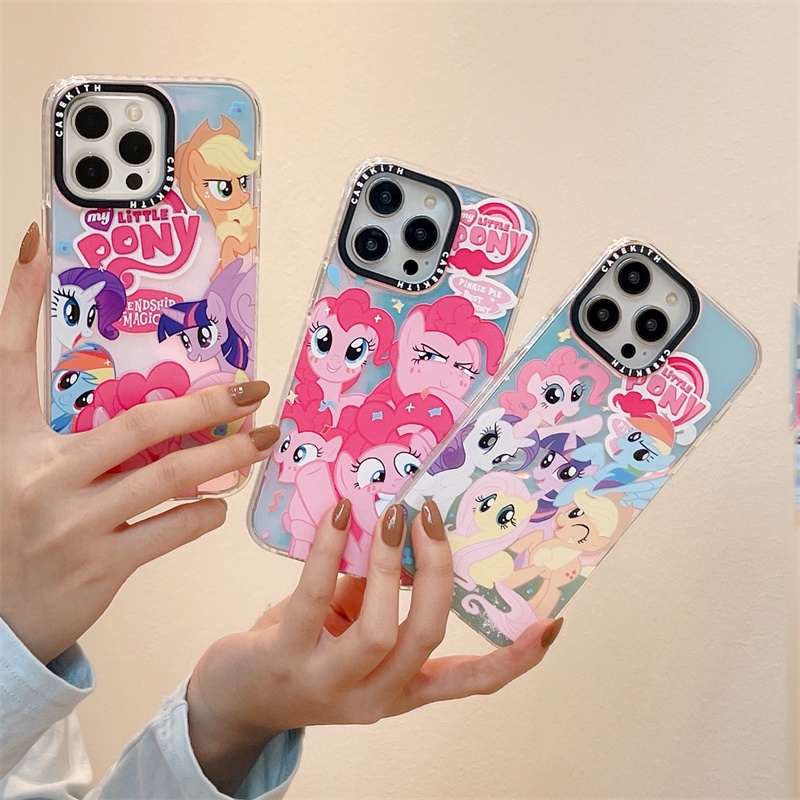 Ốp Điện Thoại tpu Chống Sốc Màu laser Họa Tiết my little pony Cho iphone 15 pro max 14 plus 13 pro max 12 11