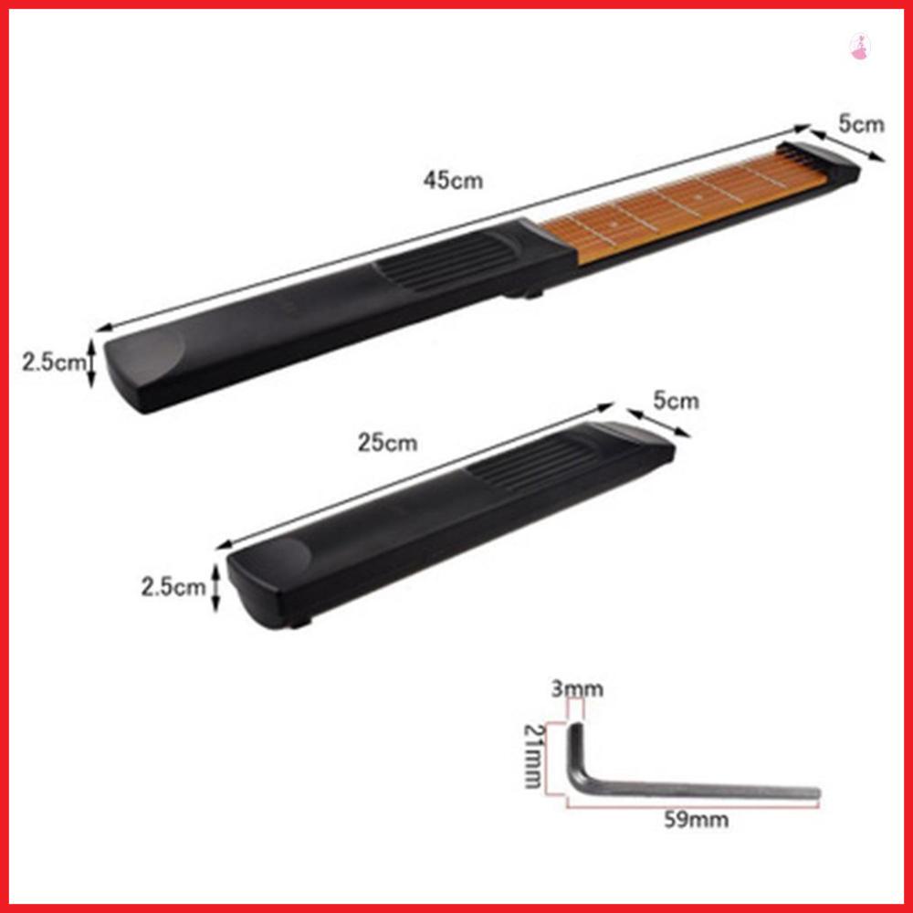 Mô Hình Đàn guitar Bỏ Túi 6 Dây 6 Phím Bằng Gỗ sapele Dành Cho Người Mới Bắt Đầu Đen