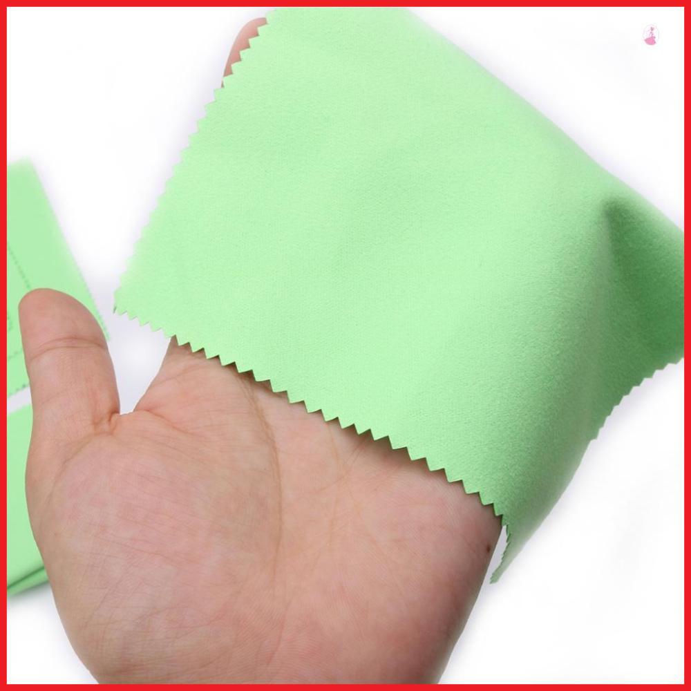 Khăn Lau Đánh Bóng Nhạc Cụ Hai Mặt Bằng Sợi Micro Mềm Mại Kích Thước 15cm * 15cm Màu Xanh Lá Dành Cho guitar bass / violin