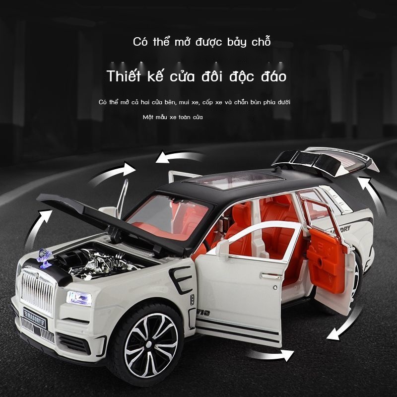 1:32 Rolls-Royce Cullinan Masari SUV mô hình ô tô  âm thanh và xe đồ chơi ánh sáng tặng kèm ô tô