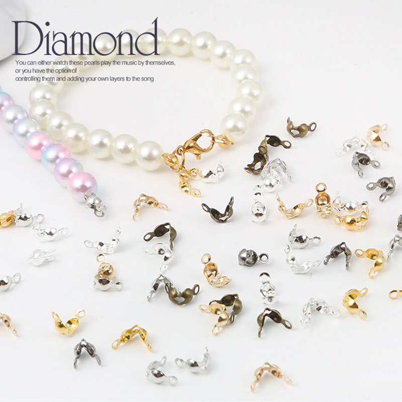 Bộ 100 Hạt Nối Làm Trang Sức diy Kích Thước 4 * 7mm