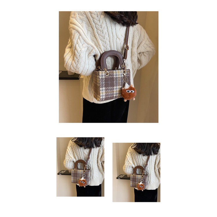 Túi Đeo Chéo Bằng Len Phong Cách Hàn Quốc Thời Trang Mùa Đông 2023