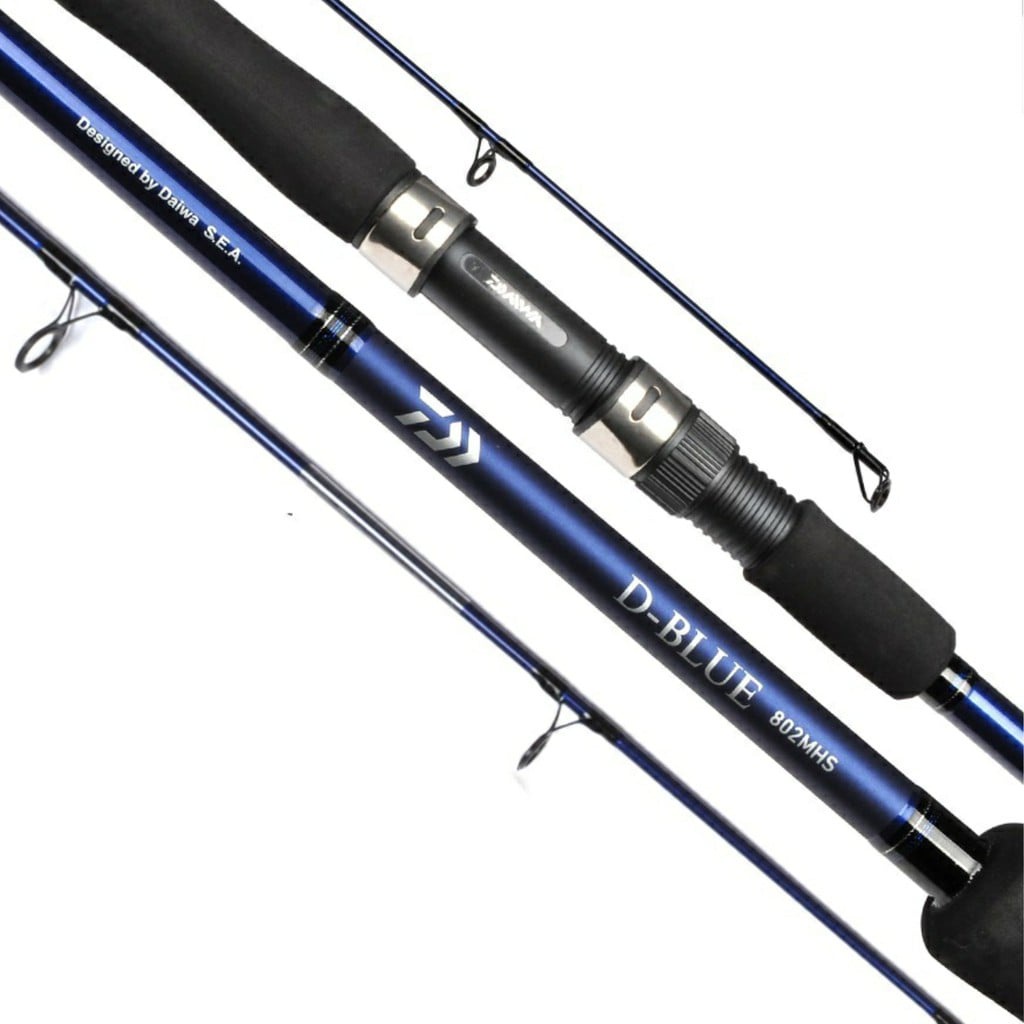 Cần câu lancer Daiwa D Blue 2 khúc rỗng câu cá biển, câu tra, câu sông, hồ
