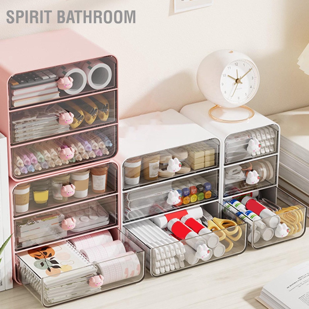 SPIRIT Bathroom Hộp bảo quản mỹ phẩm Loại ngăn kéo đựng đồ trang điểm Giỏ để bàn cho ký túc xá sinh viên tại nhà