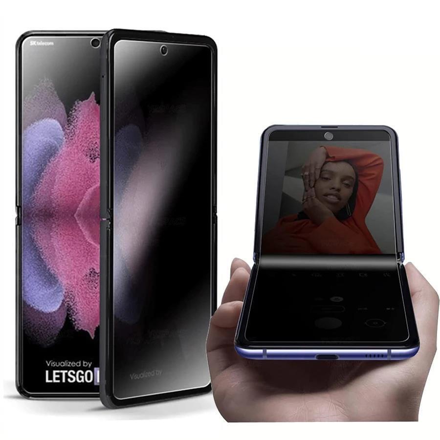 Set 1 / 2 / 3 Miếng Dán Màn Hình Chống Nhìn Trộm Dành Cho samsung galaxy z flip 4 / 3 Kèm Phụ Kiện