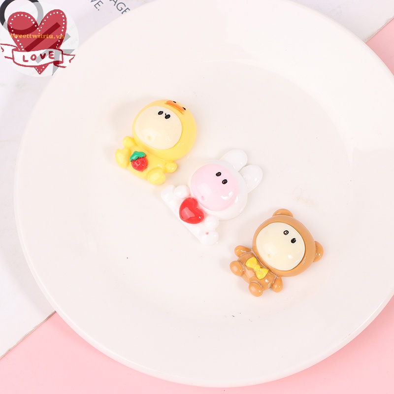 Tri Set 10 Quả Đào mini Bằng Nhựa resin Dễ Thương Cho Búp Bê diy vn