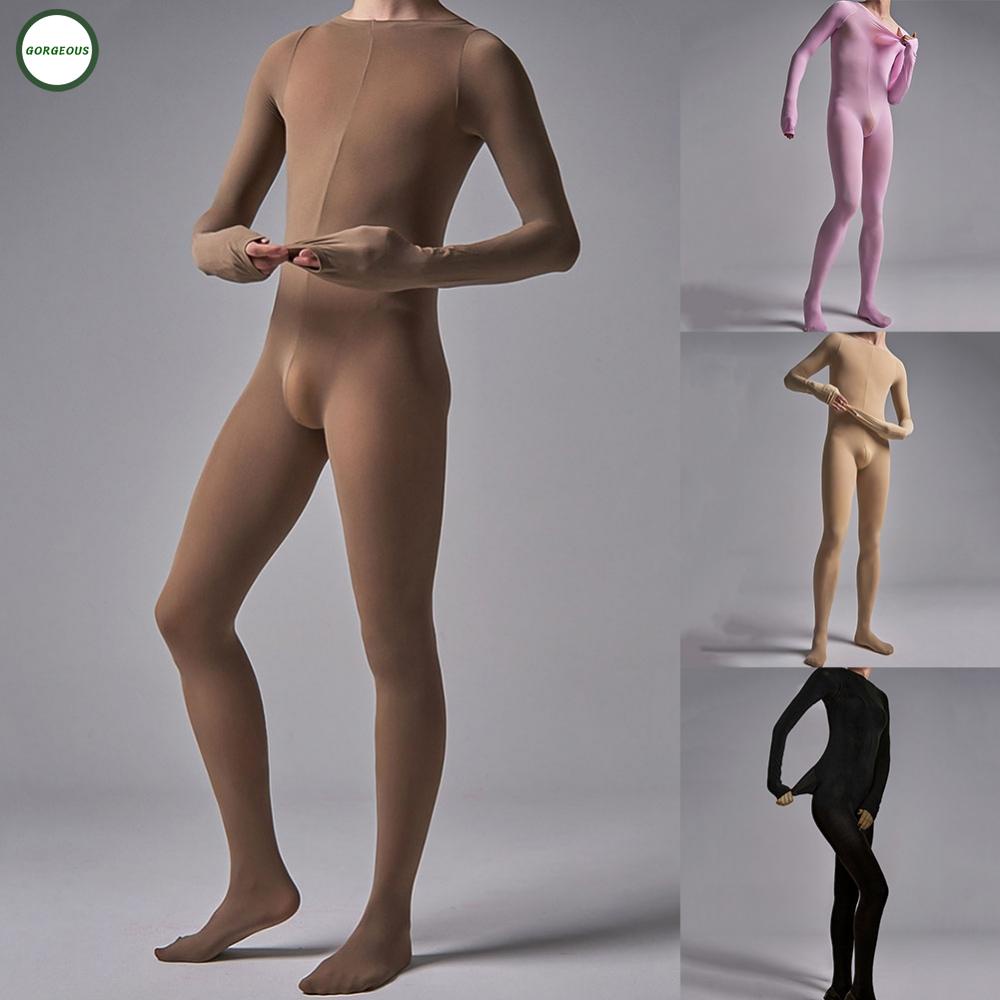 New Coming~Fashionable Men's Long Sleeve Bodysuit Leotard Jumpsuit Underwear in Solid Color#Home Essentialses
