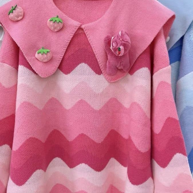 Jh Hàng Có Sẵn Áo sweater Dệt Kim Cao Cấp Phong Cách Châu Âu Màu Hồng Thời Trang Mới 2023