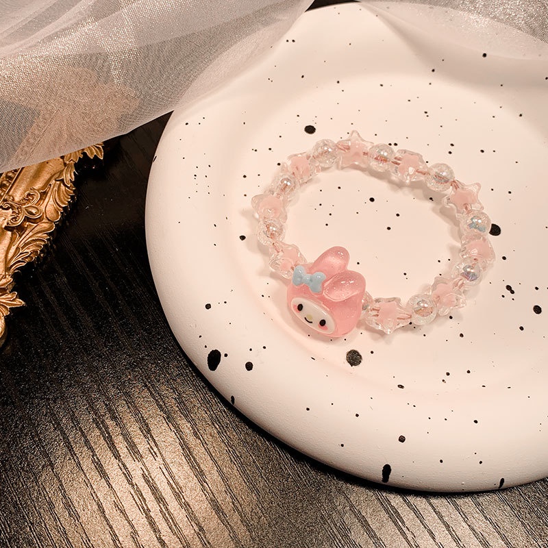 Vòng Tay Hoạt Hình Cún Kumamoto Bằng Ngọc Bích Thời Trang Dành Cho Nữ