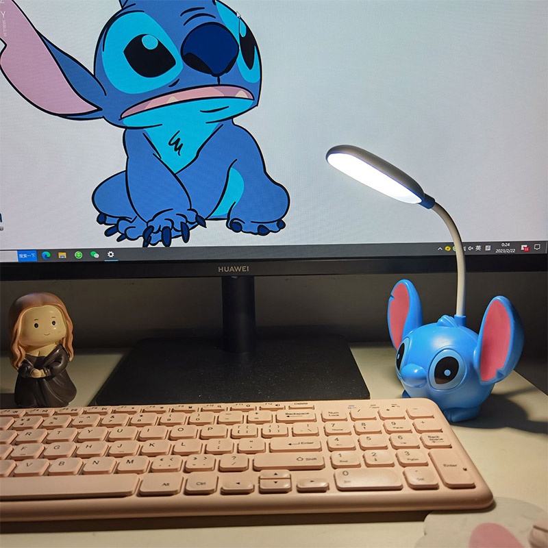 SADA Đèn Ngủ Để Bàn Hình stitch Dễ Thương Có Thể Sạc Lại
