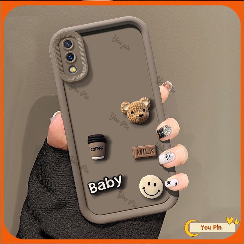 Ôp Điện Thoại Hình Gấu 3d diy Xinh Xắn Cho vivo y1s y91c y93 y95 y91 y91i Ốp