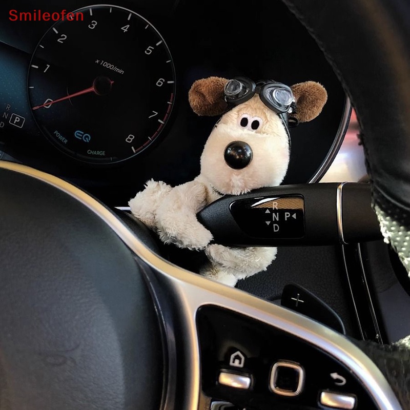 Búp Bê Nhồi Bông Hình Mặt Cười Thắt Nơ Dễ Thương Trang Trí Nội Thất Xe Hơi