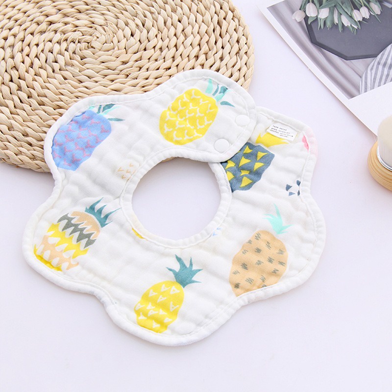 Khăn Lau Miệng Tròn 2 Mặt Xoay 360 Độ Và Được Làm Từ Vải Siêu Thấm Hút 8 Lớp