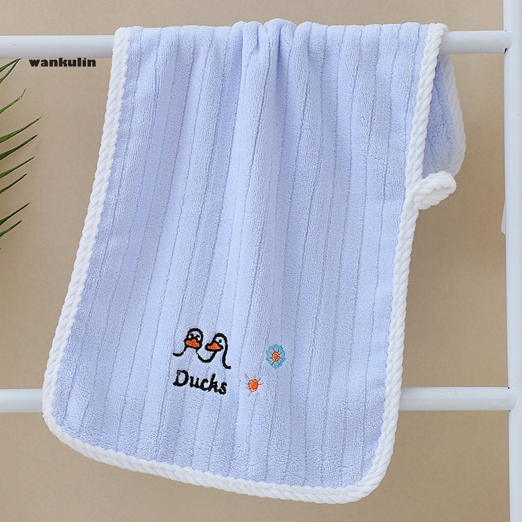 Wankulin Khăn Tắm Lông Cừu San Hô Dày Dặn Mềm Mại Họa Tiết Hoạt Hình Lâu Trôi Cho Bé