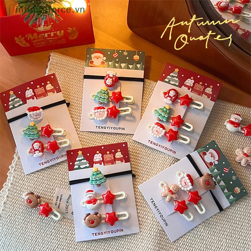 Dây Buộc Tóc Hình Ông Già Noel / Tuần Lộc Hoạt Hình Dễ Thương Độ Co Giãn Cao