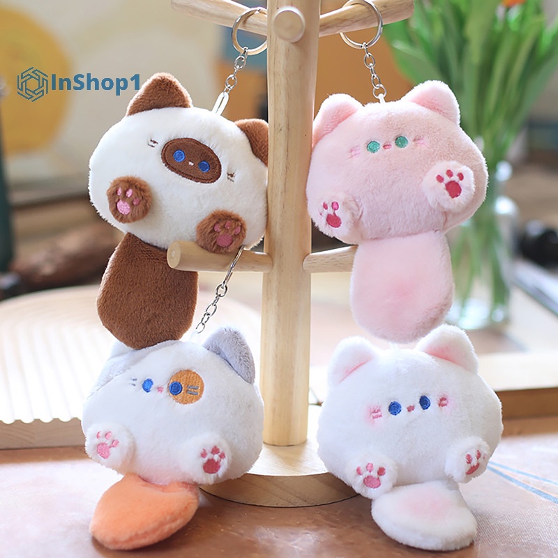 Móc Khóa Hình Mèo Con Nhồi Bông Mềm Mại Đáng Yêu diy