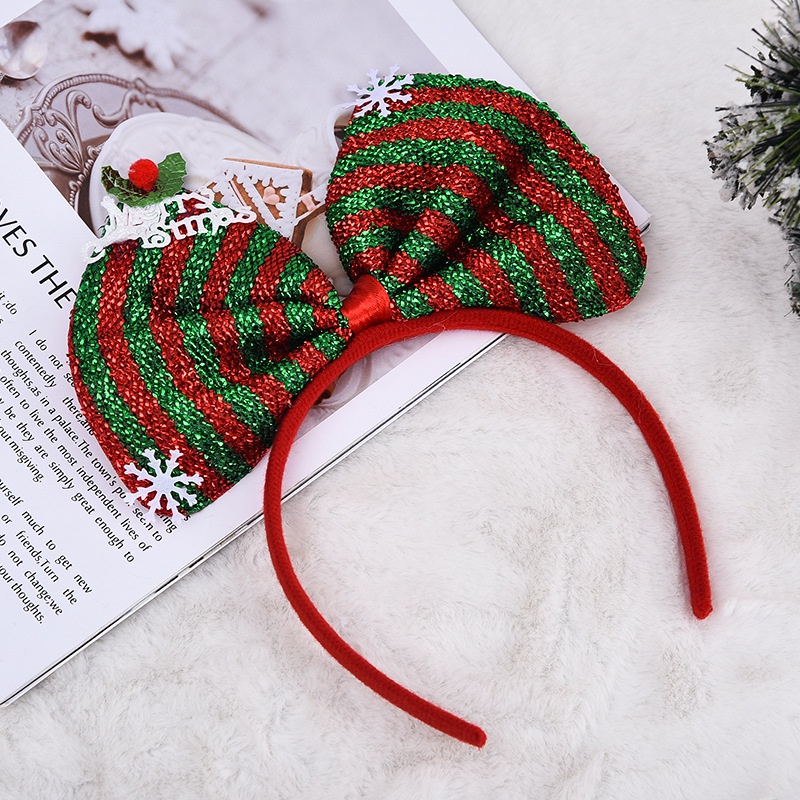 Băng Đô Nơ Cài Tóc Phong Cách Giáng Sinh Cho Người Lớn Và Trẻ Em