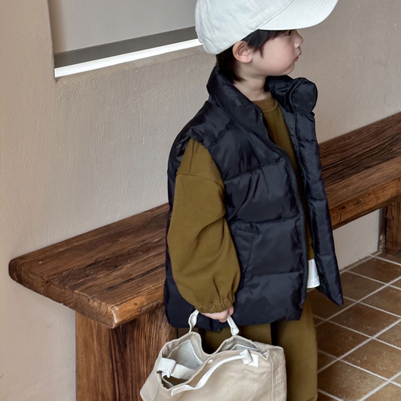 Hobibear / / Áo Khoác Phao cotton Dày Không Tay Thời Trang Dành Cho Người Lớn Tuổi Và Trẻ Em