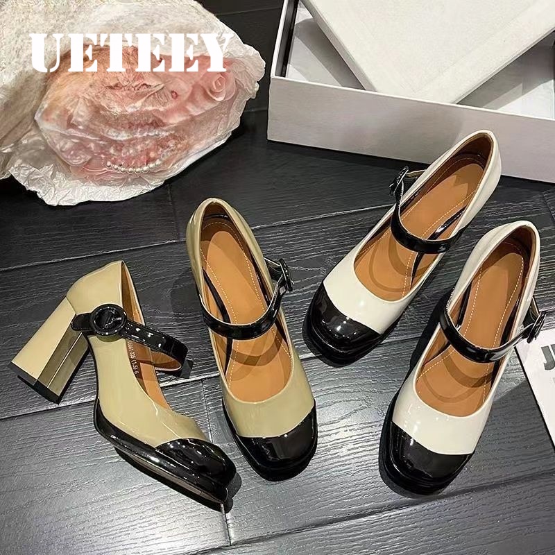 UETEEY  giày búp bê đế cao lolita giày Mary Jane Đế da mềm đế thời trang Dễ dàng phối đồ Thoải mái Phong cách đơn giản Thể thao và thời trang FLF23A0XUI 43Z231026