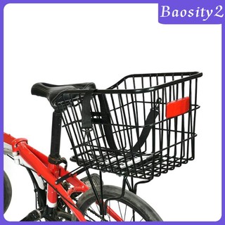 Xe đạp phía sau giỏ xe đạp có thể tháo rời chắc chắn đi xe lưu trữ tiện ích kim loại xe đạp giỏ chứa đồ giá hành lý cho xe đạp ngoài trời