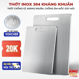 [SALE SỐC] Thớt Inox 304 Kháng Khuẩn Cường Lực 2023 kích thước lớn 34x24CM