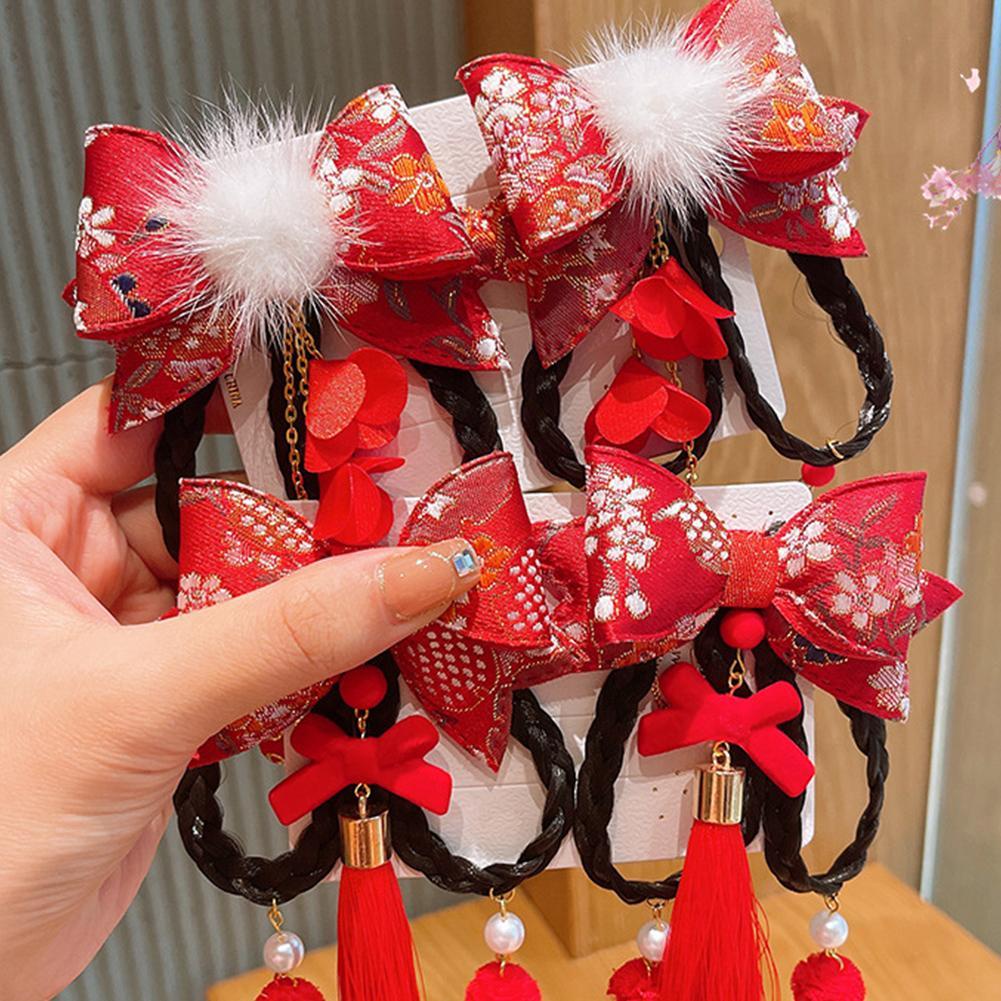 Kẹp Tóc Hình Nơ Đính Ngọc Trai Dễ Thương Cho Bé b9j2