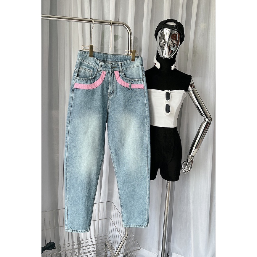 QUẦN BAGGY VIỀN TÚI HỒNG 187 BIG SIZE 60 - 90 KG