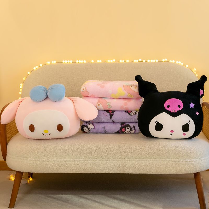 Kuromi Bộ Chăn Gối Nhồi Bông 1.1m * 1.6m Dành Cho Bé