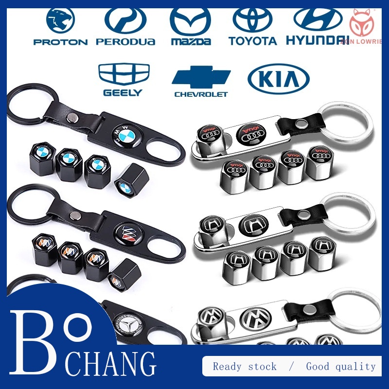 Set 4 Nắp Van Bánh Xe Hơi Bằng Kim Loại