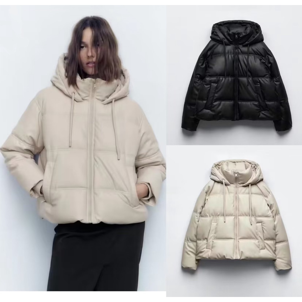Zara Áo Khoác Giả Da Màu Trơn Thời Trang Thu Đông 2023 Cho Nữ 3046225 800