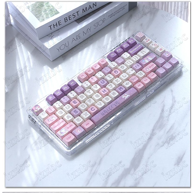 Keycap chủ đề kỳ lân, 133 phím, chiều cao XDA 9,5MM, nhuộm thăng hoa PBT, thích hợp cho bàn phím phím 87/68/84/104/108