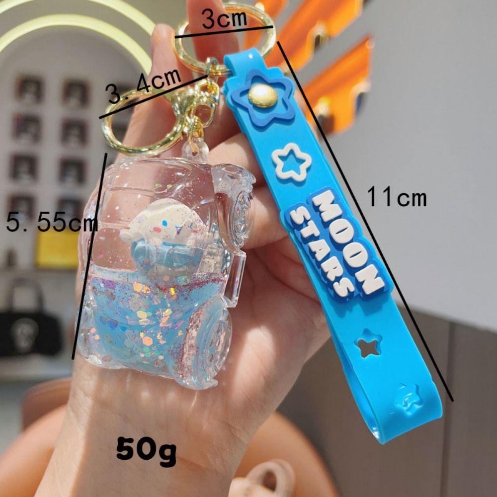 Shanhai kuromi Móc Khóa acrylic Cát Chảy Dầu Hợp Kim Cát Chảy Hình melody Vui Nhộn Có Thể Chảy Được