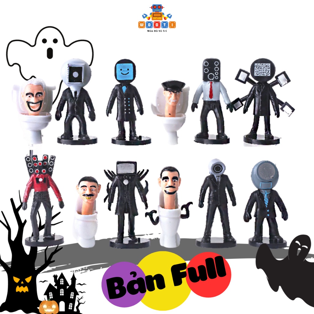 Mô Hình Đồ Chơi Skibidi Toilet Wooti Mô Phỏng Skibidi Bồn Cầu Titan Man Làm Quà Tặng Cho Bé Chất Liệu Nhựa An ToàTặng ô