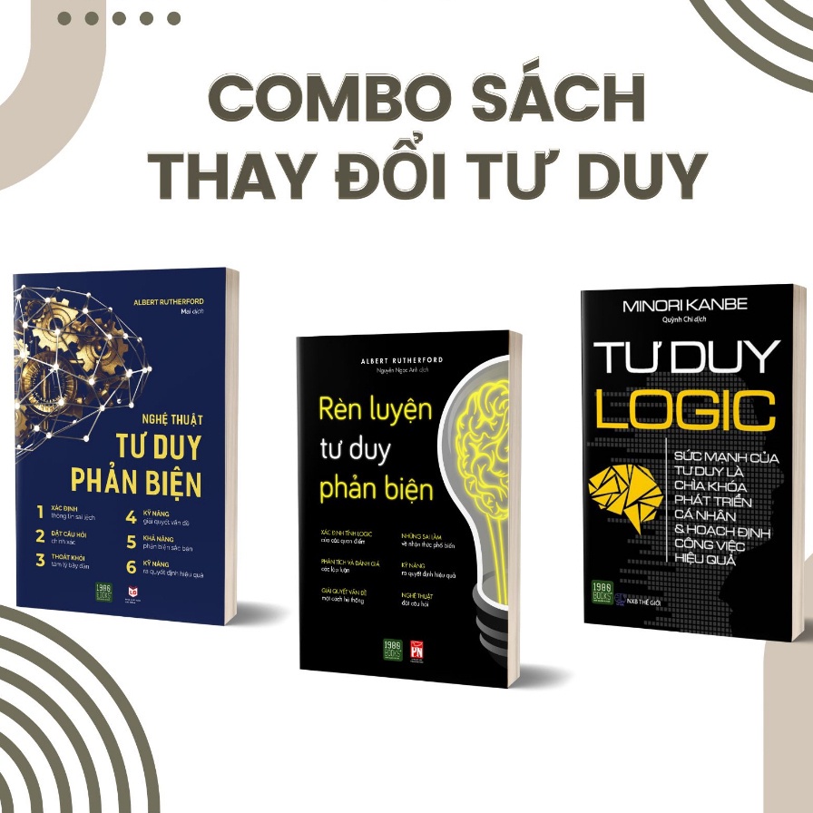 Sách - Combo Rèn luyện tư duy phản biện + Tư Duy Logic + Nghệ Thuật Tư Duy Phản Biện (1980 Books Sto