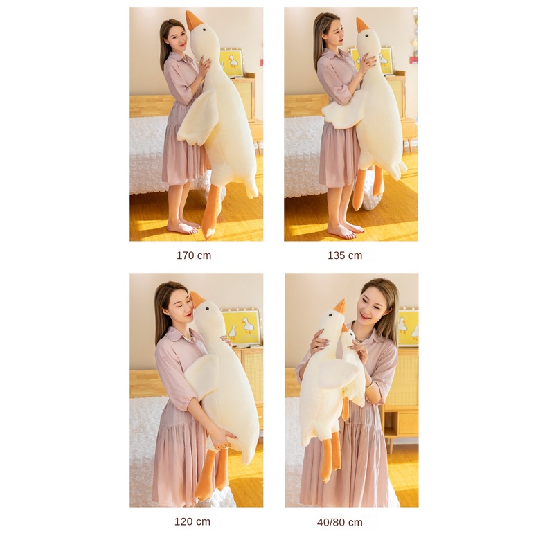 Dễ Thương Đồ Chơi Nhồi Bông Hình Con Ngỗng Đáng Yêu