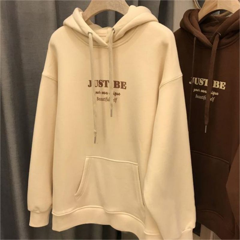 Áo hoodie Tay Dài Oversize Có 6 Màu Thời Trang Hàn Quốc Cho Nữ