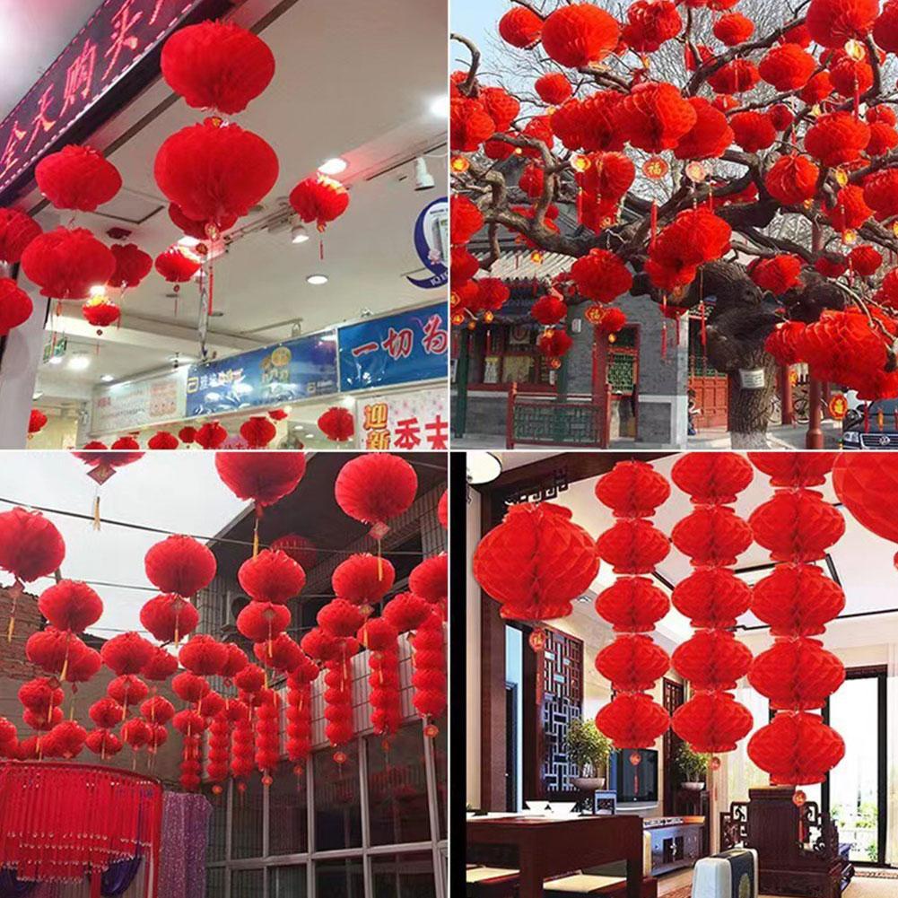 Lồng Đèn Giấy Treo Trang Trí Năm Mới