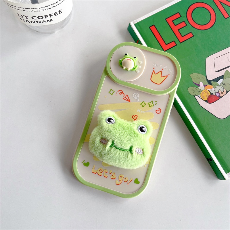 Ốp Điện Thoại Hình Ếch Dễ Thương Cho iphone 15 pro max 14 pro max 13 pro max 12 11 pro max Sự Bảo Vệ