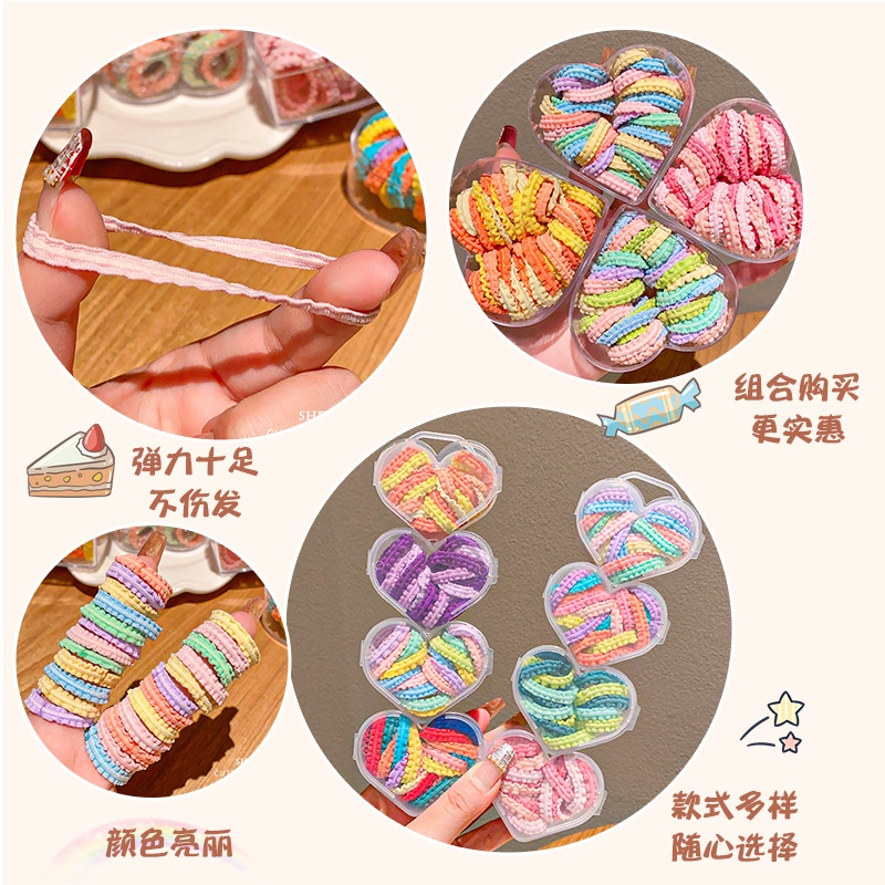 Dây Buộc Tóc Cao Su Co Giãn Phối Ren Nhiều Màu Phong Cách Mới 2023 Cho Bé Gái