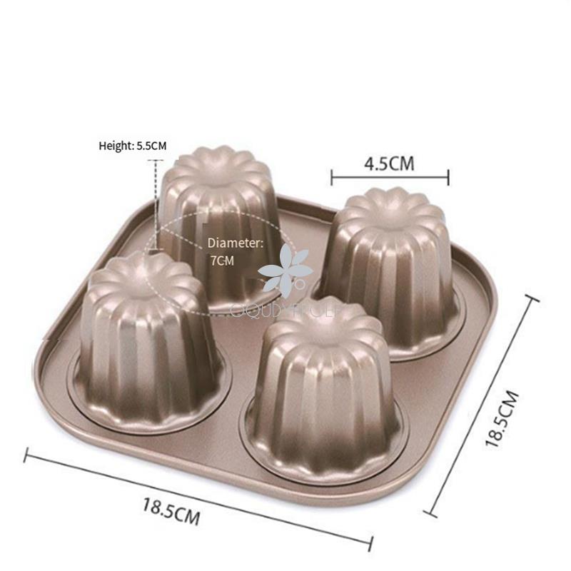 Khuôn Nướng Bánh canele Bằng Thép carbon Chống Dính Tiện Dụng