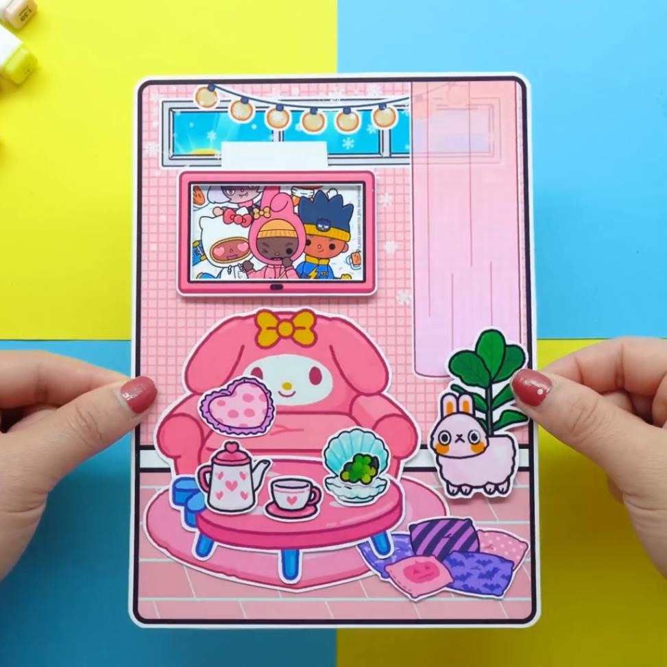 Học liệu bóc dán búp bê thay đồ cho công chúa tocaboca h31 Zin Càu Vòng