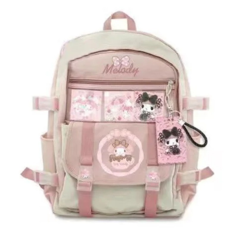 Sanrio Ba Lô Đi Học Màu Đen / Xanh Hình cinnamoroll Nhồi Bông Đáng Yêu Cho Bé