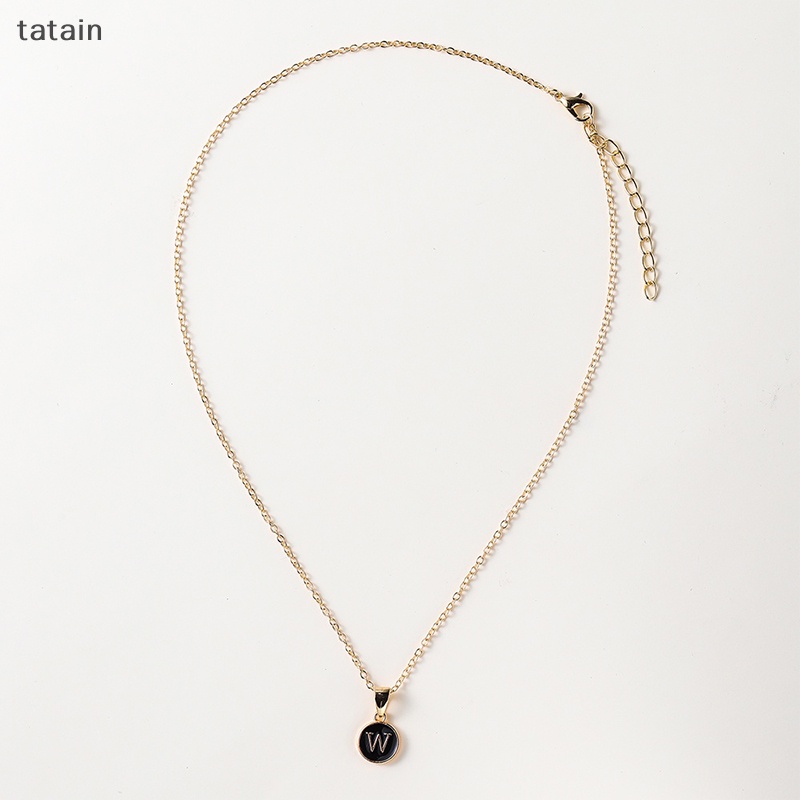 Tatain Vòng cổ choker Mặt Chữ Cái Tiếng Anh Bằng Kim Loại Màu Đen Cá Tính Cho Nam Và Nữ vn
