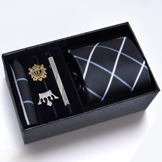 Bộ Kẹp Cà Vạt 8cm Thời Trang Công Sở Lịch Lãm Cho Nam