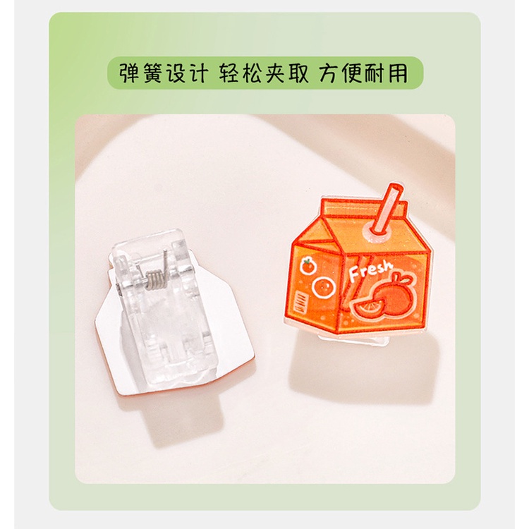 Kẹp Giấy note / Giấy Ghi Chú / Chai Nước Uống mini Bằng acrylic Sáng Tạo Cho Học Sinh