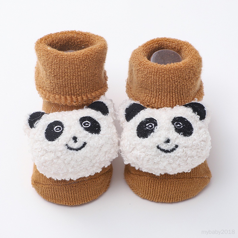 Vớ cotton Mềm Mại Chống Trượt Hình Gấu Trúc Hoạt Hình Dành Cho Bé Trai Gái Sơ Sinh