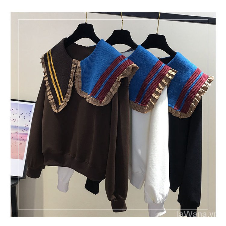 Áo Sweater Cổ Búp Bê Phong Cách Châu Âu Thời Trang Mùa Thu 2023 Mới Cho Nữ