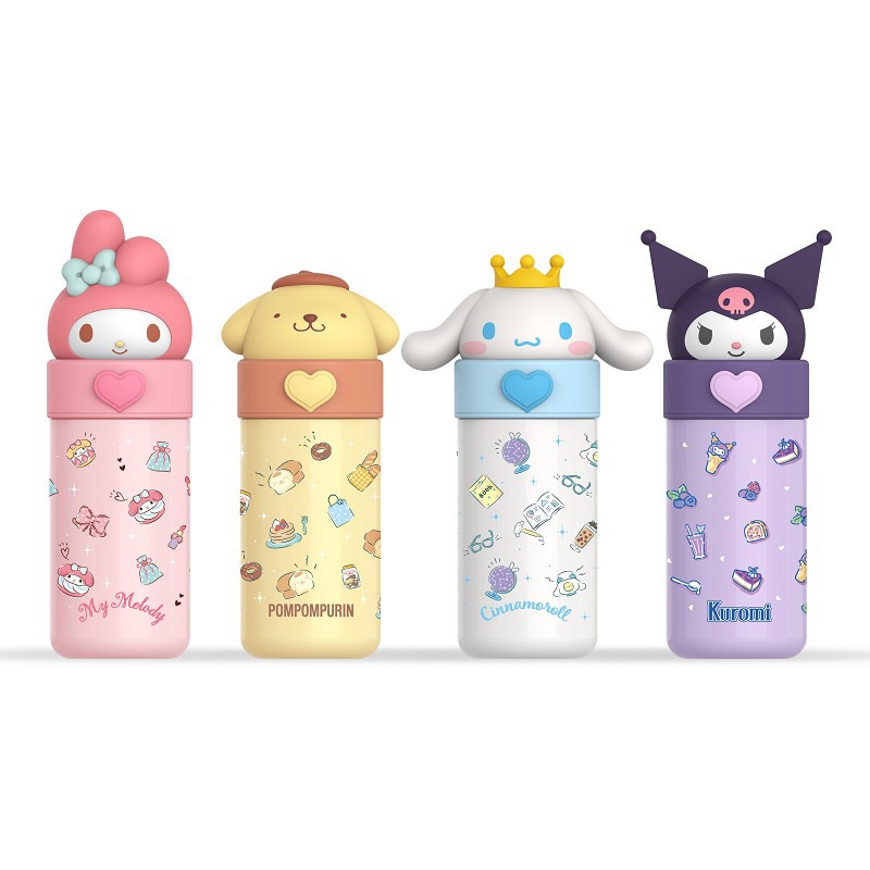 Cốc Giữ Nhiệt Sanrio Mới 350Ml Cốc Giữ Nhiệt Kuromi Melody Cinnamoroll Hoạt Hình Bằng Thép Không Gỉ 316